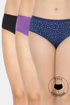 Rosaline Medium Rise Full Coverage Hipster Panty (Pack of 3) - Multicolor — thumbnail 1